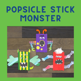 Popsicle Stick Monster
